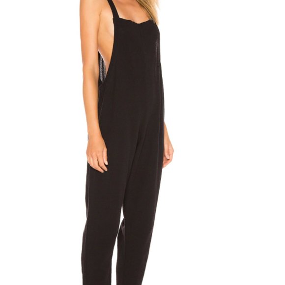 MIKOH Pants - Black cropped jumpsuit